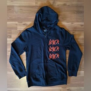 Slayer Dagger Scull Black Zip-Up Hoodie